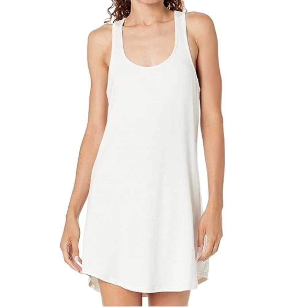 Pj salvage Women's oatmeal pajama with built in sleep bra loungewear shirt dress